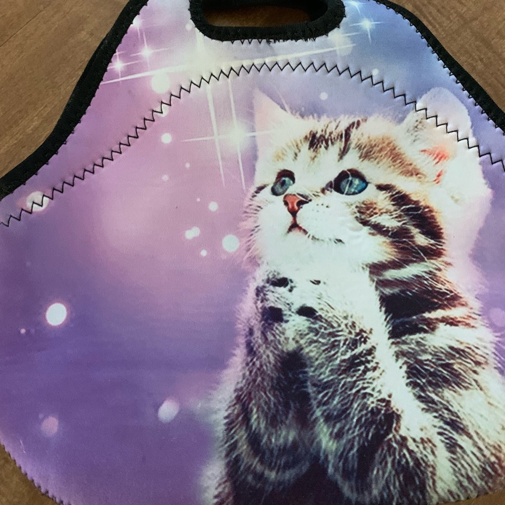 Lunch bag with kitten